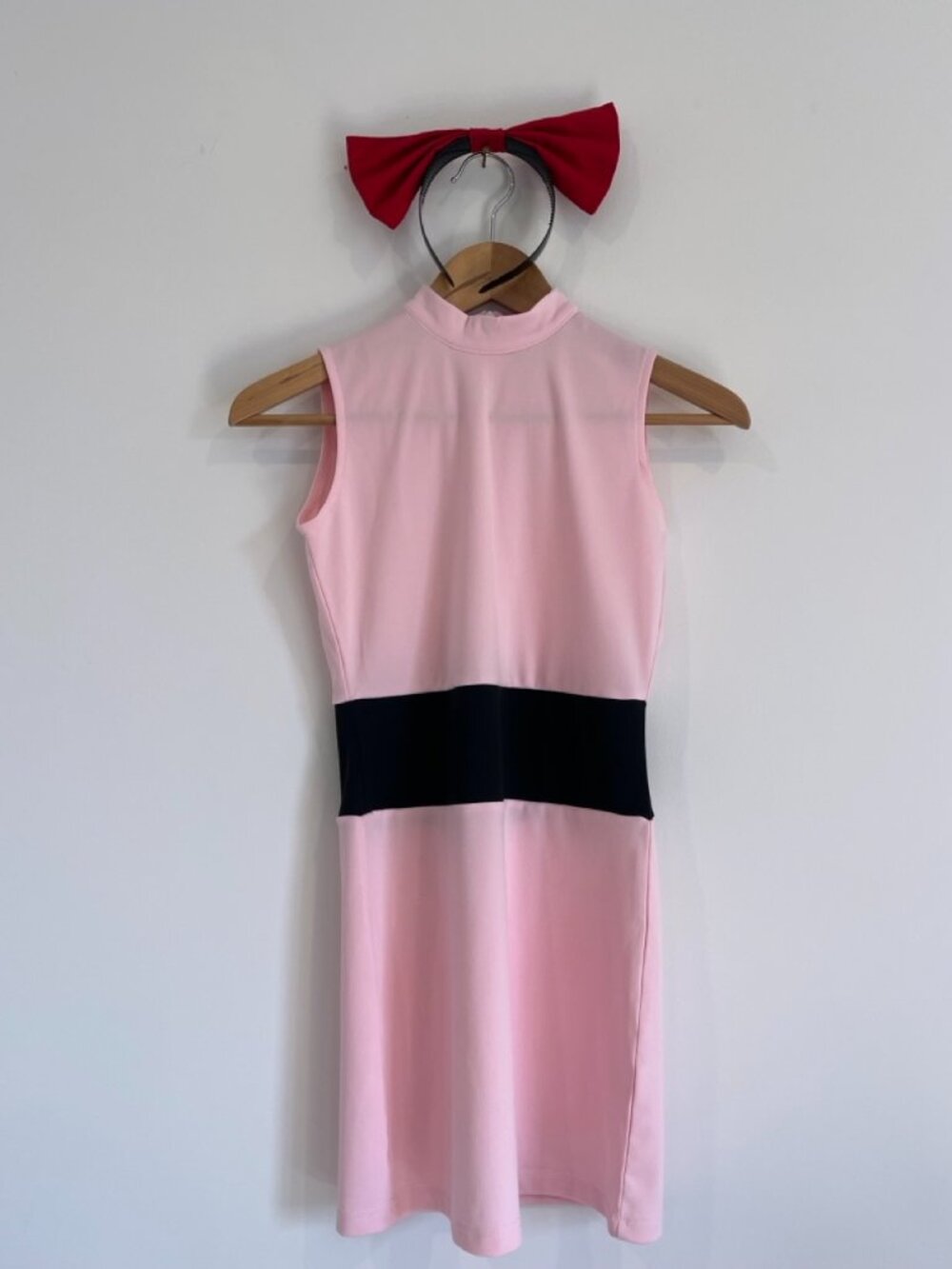 Powerpuff Girls Blossom Cosplay Costume Dress Red Bow Set S Miccostumes